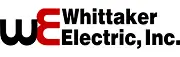 Whittaker Electric company logo with black and red font